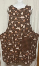 Load image into Gallery viewer, Apron dress brown coffee print
